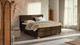 Boxspring Solid Lina vlak met gestoffeerd matras, cappuccino