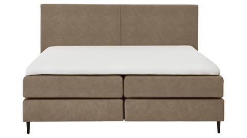 Boxspring Opal vlak met gestoffeerd matras, brown