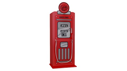 Kast Benzinepomp, rood