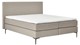 Boxspring Emerald vlak met gestoffeerd matras, khaki