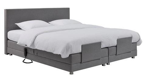 Boxspring Move verstelbaar met Silver Pocket deluxe Foam, grijs