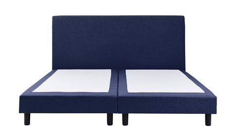 Boxspring Cisano vlak zonder matras, blauw