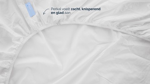 Hoeslaken B Bright Percale, off-white