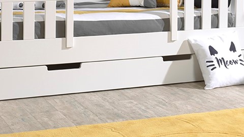 Huisbed 91 met slaaplade Babs, wit