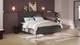 Boxspring Emerald linen touch vlak met gestoffeerd matras, dark grey