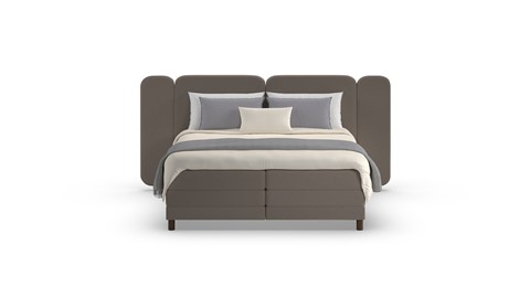 Elektrische boxspring Ridge - Wool look, dark grey