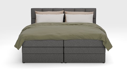Opbergboxspring Jade - Linen touch, dark grey