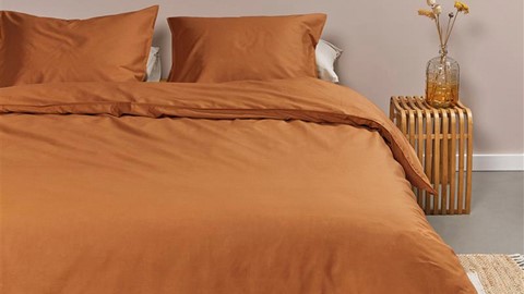 Dekbedovertrek Cotton Uni, orange