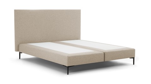 Boxspring Emerald vlak zonder matras, beige