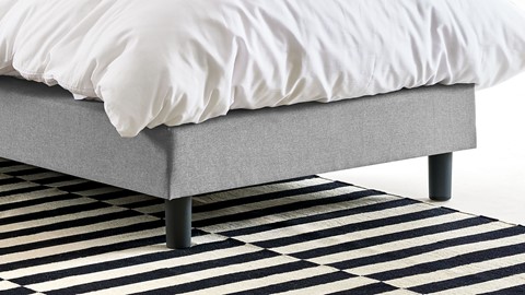 Box Ambra vlak met Easy Pocket matras, lichtgrijs