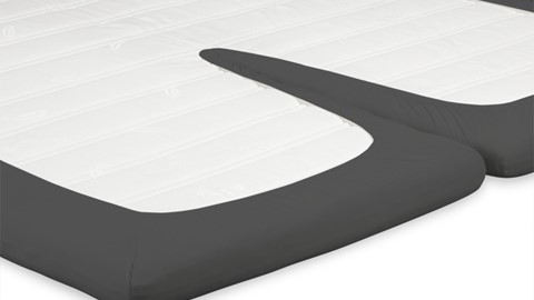 Hoeslaken Beter Bed Select Perkal splittopper, donkergrijs