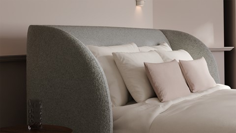 Bed Cove - Wool look, light grey