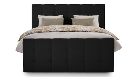 Boxspring Unik Varje vlak met Vildar Royal matras, black