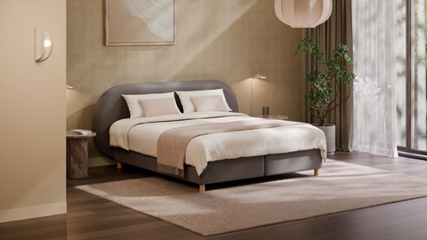 Boxspring Flow met Kårlsson Excellence matras, dark grey