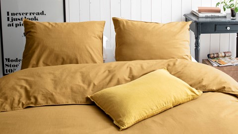 Dekbedovertrek Vintage Cotton, geel
