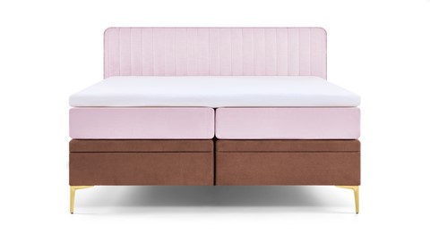 Opbergbox Ruby vlak met gestoffeerde matras, roze/bruin