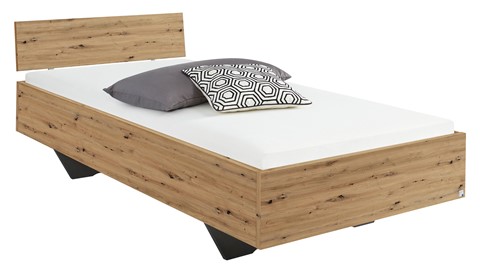 Bed Lex met hoofdbord, artisan eiken