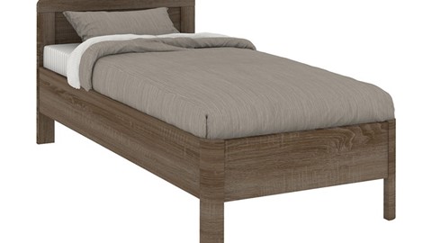 Bed Bienne Rondo, truffel eiken