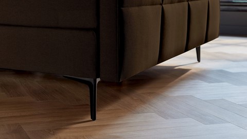 Boxspring Attraktiv Trendik vlak met gestoffeerd matras, cappuccino