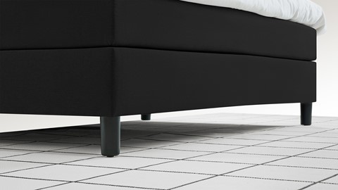 Box Owen vlak met gestoffeerd matras, black
