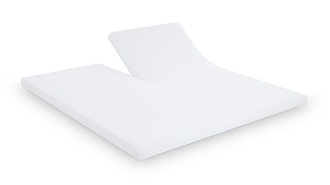 Hoeslaken B Bright Jersey splittopper, wit