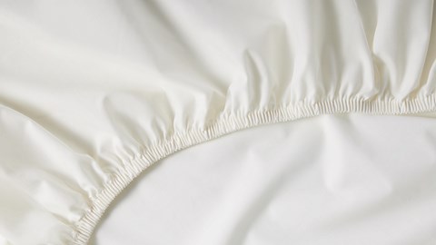 Hoeslaken Beter Bed Select jersey voor topper, gebroken wit