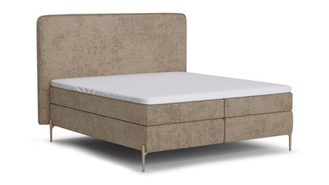 Boxspring Quartz - Velvet motif, taupe