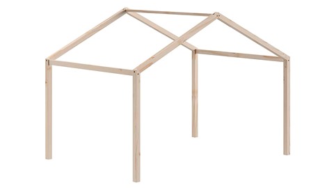 Dakframe bed Dallas, natuur