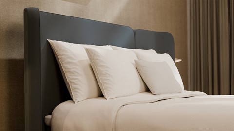 Boxspring Mesa - Warm wool, anthracite