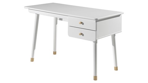 Bed Billy met nachtkast en bureau, white