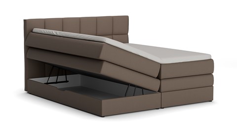 Opbergboxspring Jade - Matte leather, taupe