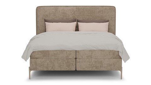 Boxspring Quartz - Velvet motif, taupe