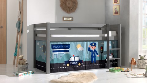 Gordijnen Police Pino/Scott, blauw