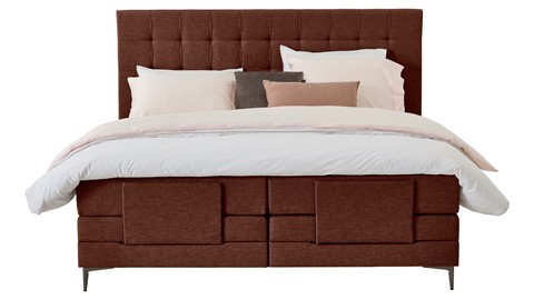 Boxspring Jade verstelbaar met gestoffeerd matras, copper