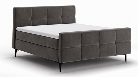Boxspring Crystal - Velvet glow, dark grey