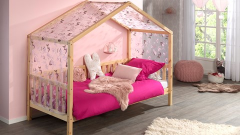 Textielset voor huisbed Dallas, wit