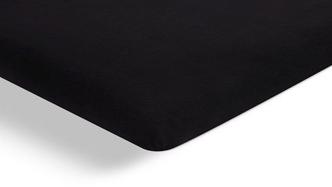 Hoeslaken Jersey topmatras, zwart