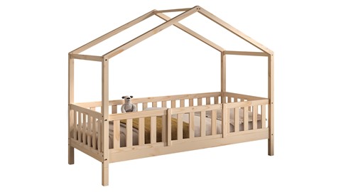 Kajuitbed Dallas als huis met slaaplade, natuur