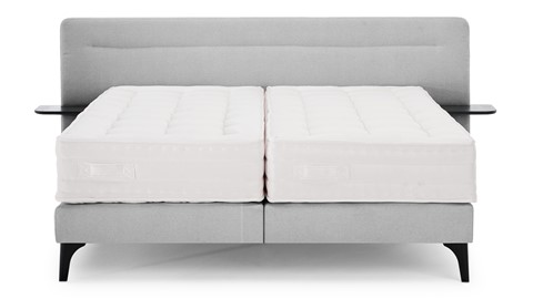 Boxspring Element Hallbar vlak met Balance matras, light grey