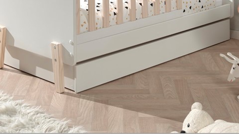 Bed Kiddy kleuter met bedlade, wit