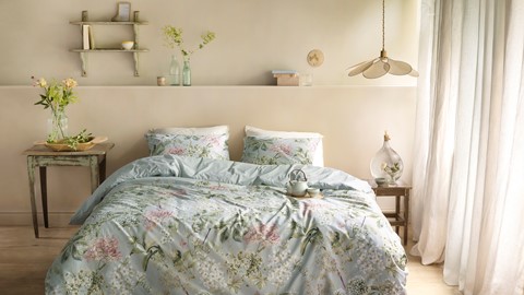 Dekbedovertrek Corsage, green