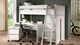 Hoogslaper Londen met nachtkast, bureau en kast, wit