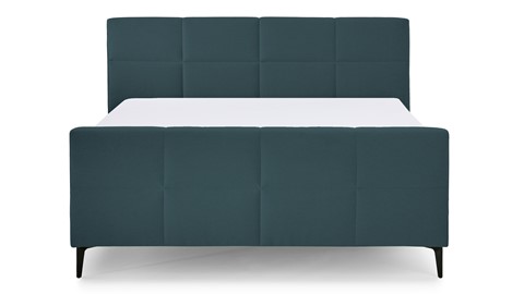 Boxspring Attraktiv Trendik vlak met gestoffeerd matras, etna teal