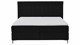 Boxspring Jade vlak met gestoffeerd matras, black