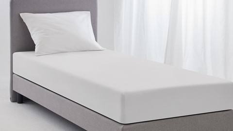 Hoeslaken Biologisch jersey matras, wit