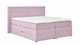 Opbergboxspring Pearl vlak met gestoffeerd matras, pale