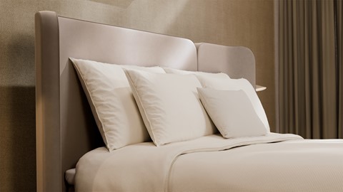 Boxspring Mesa - Warm wool, beige