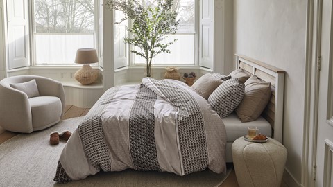 Dekbedovertrek Lawrence, bruin