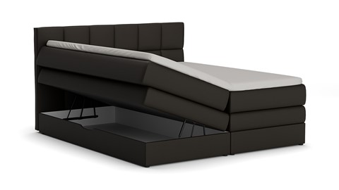 Opbergboxspring Jade - Matte leather, onyx