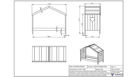 Huisbed Amori, wit